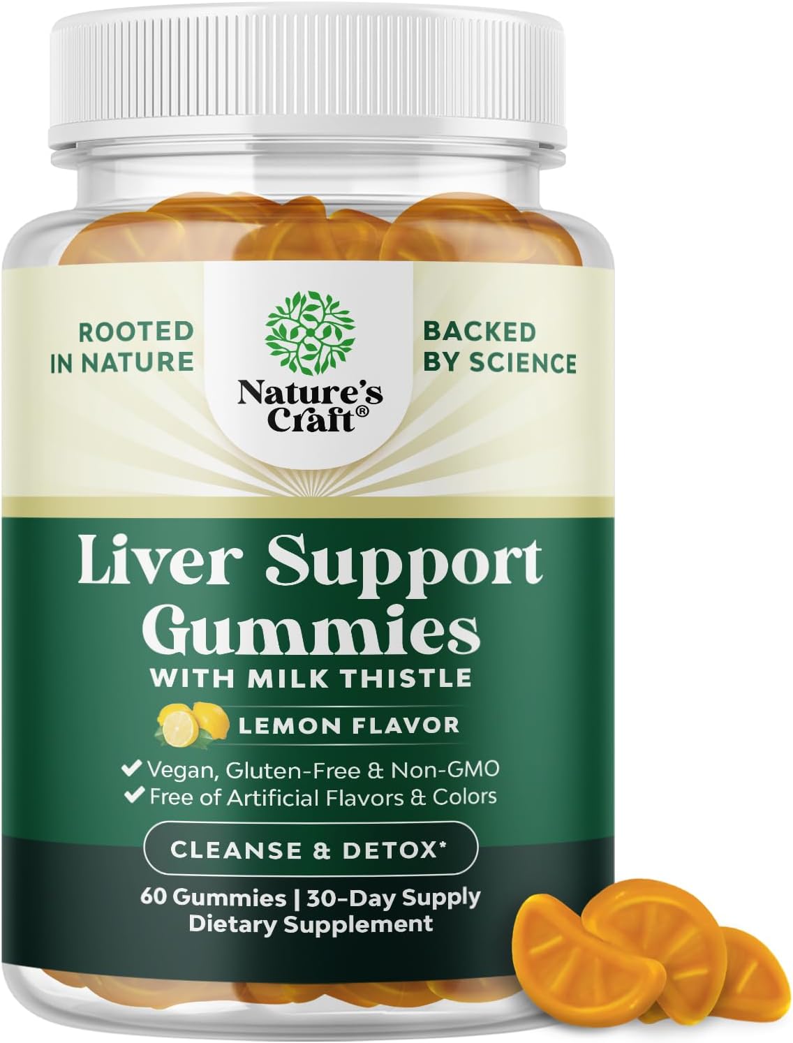 Natures Craft NAC Milk Thistle Liver Support Detox Formula Capsules