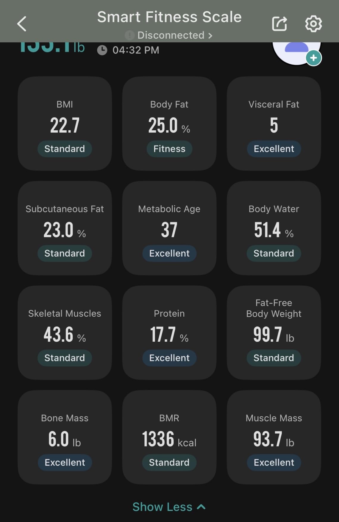 Etekcity Smart Scale Body Weight Fat BMI 400 lb Capacity Bluetooth LED Tempered Glass