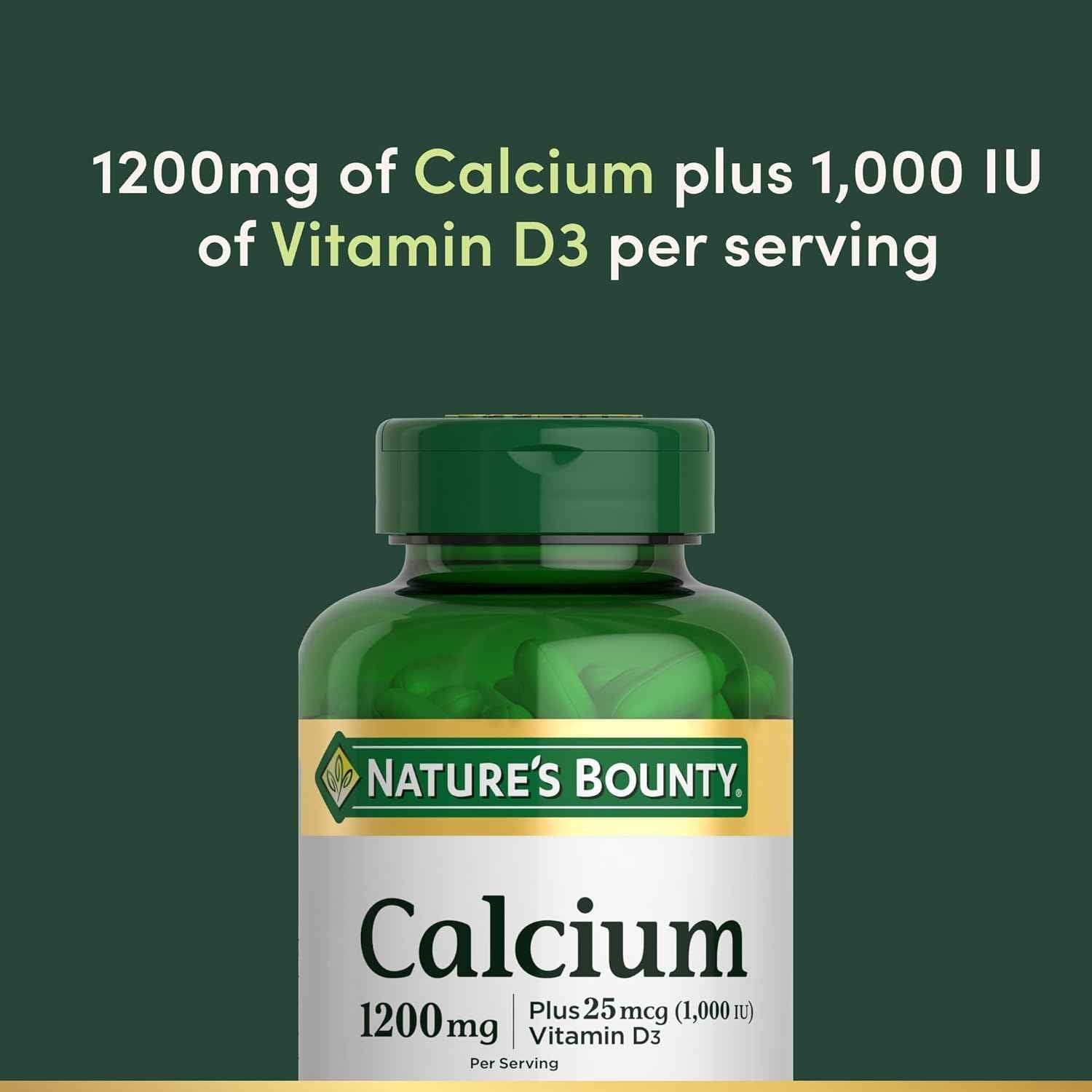Nature's Bounty Calcium 1200 mg with Vitamin D3 Bone Health Softgels