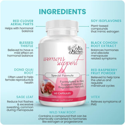 Mila Miamor Women's Support Hormone Regulator Capsules 60 Count