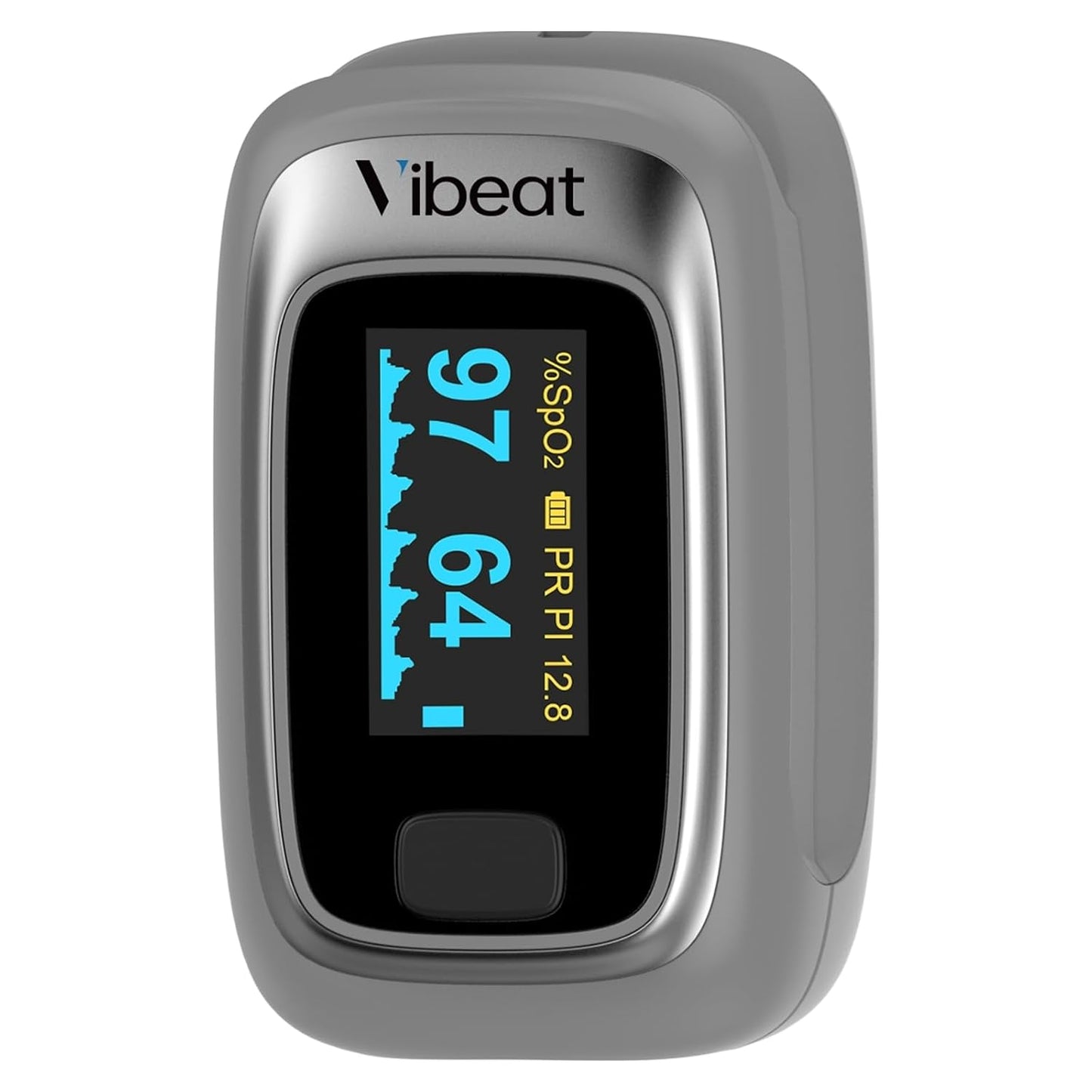 Vibeat Fingertip Pulse Oximeter Blood Oxygen Saturation Monitor Portable SpO2 & Pulse Rate Monitor Batteries and Lanyard Included