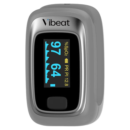 Vibeat Fingertip Pulse Oximeter Blood Oxygen Saturation Monitor Portable SpO2 & Pulse Rate Monitor Batteries and Lanyard Included