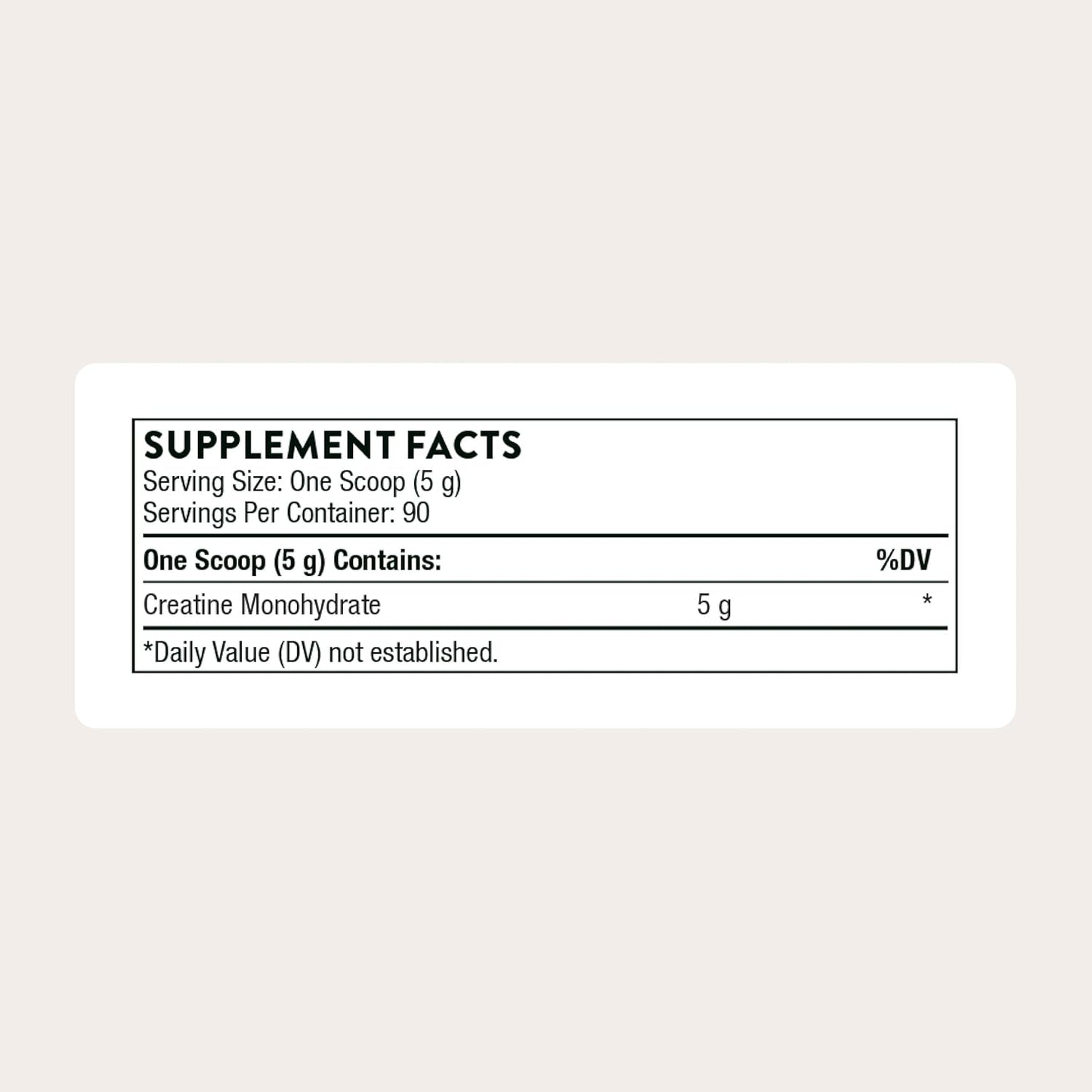 THORNE Creatine Monohydrate Powder NSF Certified for Sport 90 Servings