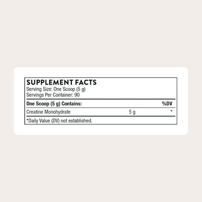 THORNE Creatine Monohydrate Powder NSF Certified for Sport 90 Servings