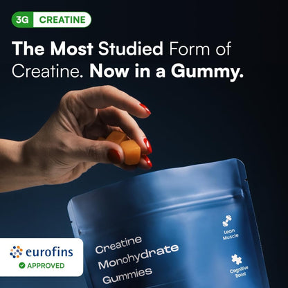 OMNI Creatine Monohydrate Gummies Peach Watermelon 1g Per Gummy 90 Count
