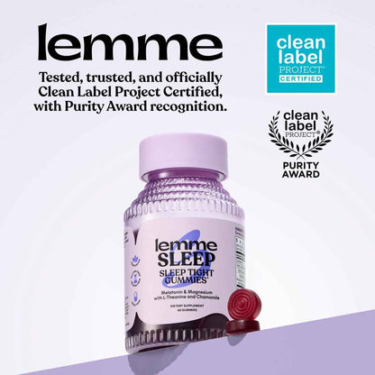 Lemme Sleep Gummies 5mg Melatonin Berry Flavored 60 Count