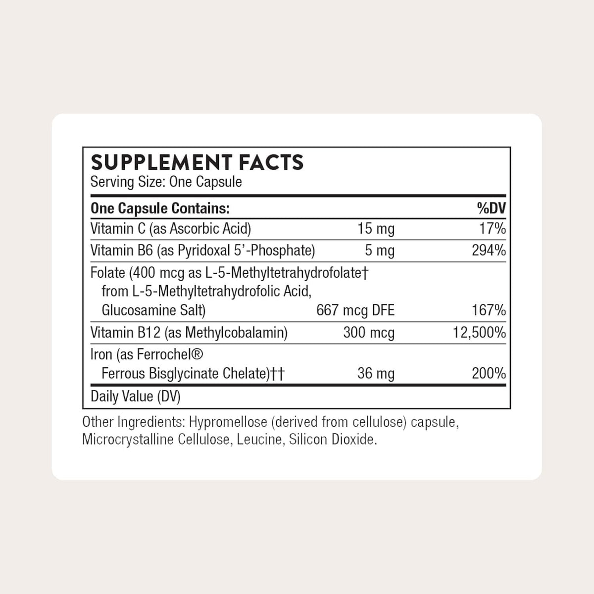THORNE Advanced Iron Complex Dietary Supplement Capsules