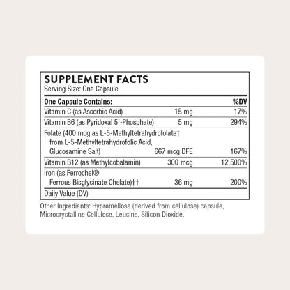 THORNE Advanced Iron Complex Dietary Supplement Capsules