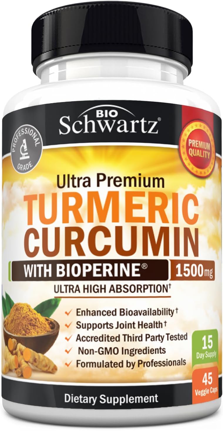 BioSchwartz Turmeric Curcumin with Black Pepper Extract 1500mg 90 Capsules