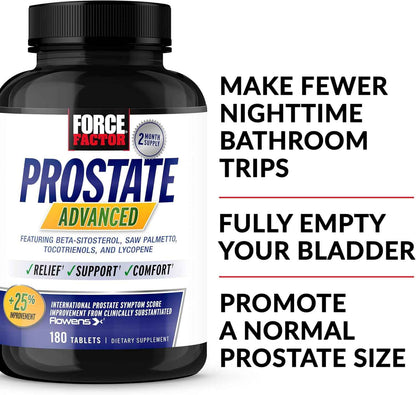 Force Factor Prostate Advanced Men's Supplement 180 Count