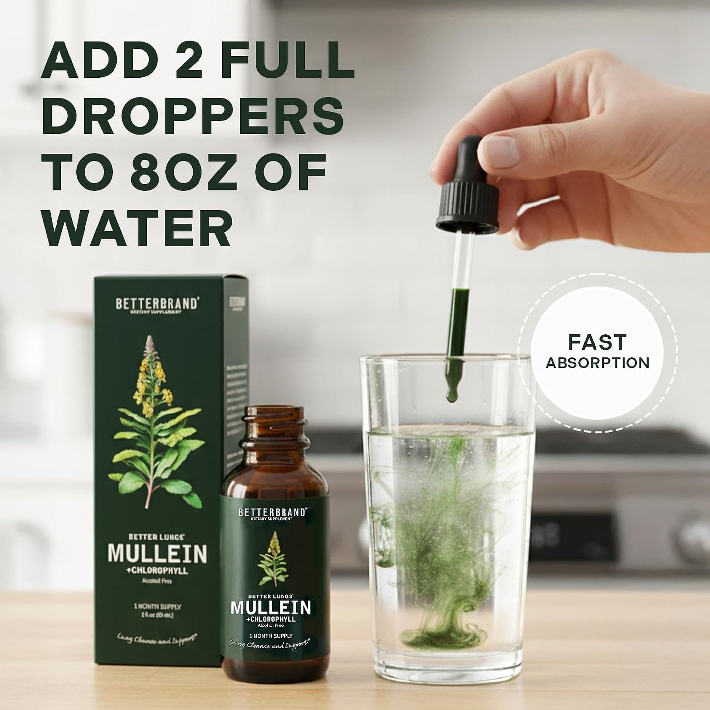 Betterbrand Mullein Drops Lung Detox Respiratory Support Liquid