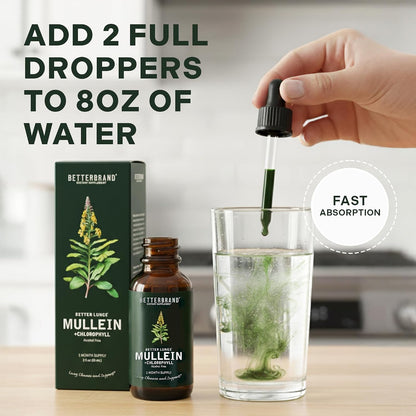 Betterbrand Mullein Drops Lung Detox Respiratory Support Liquid