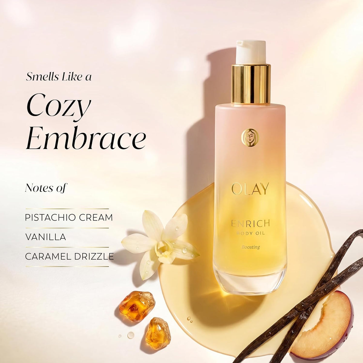 Olay Enrich Boosting Vanilla Plum & Amber Body Oil 4 fl oz