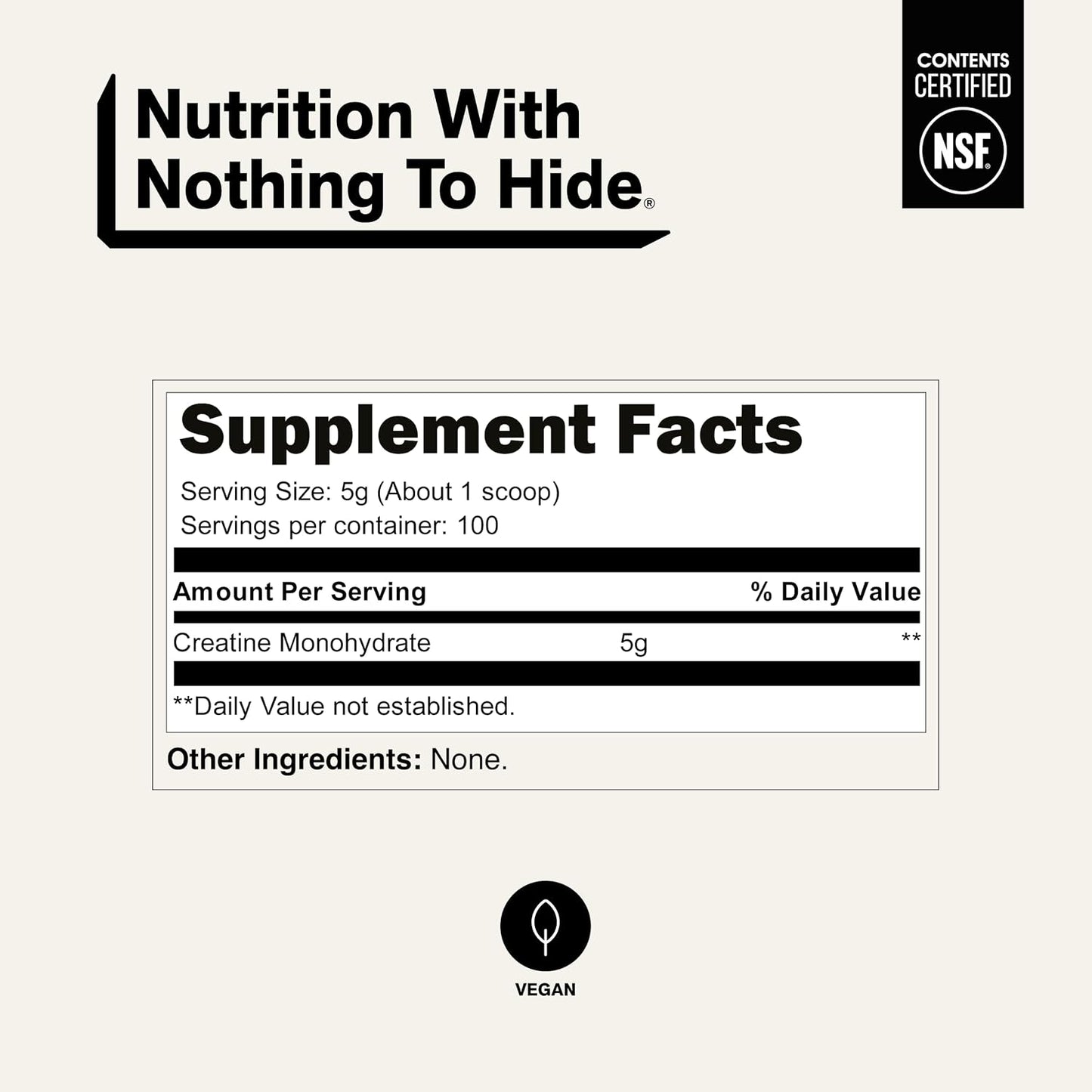 NAKED Pure Micronized Creatine Monohydrate Powder NSF Certified