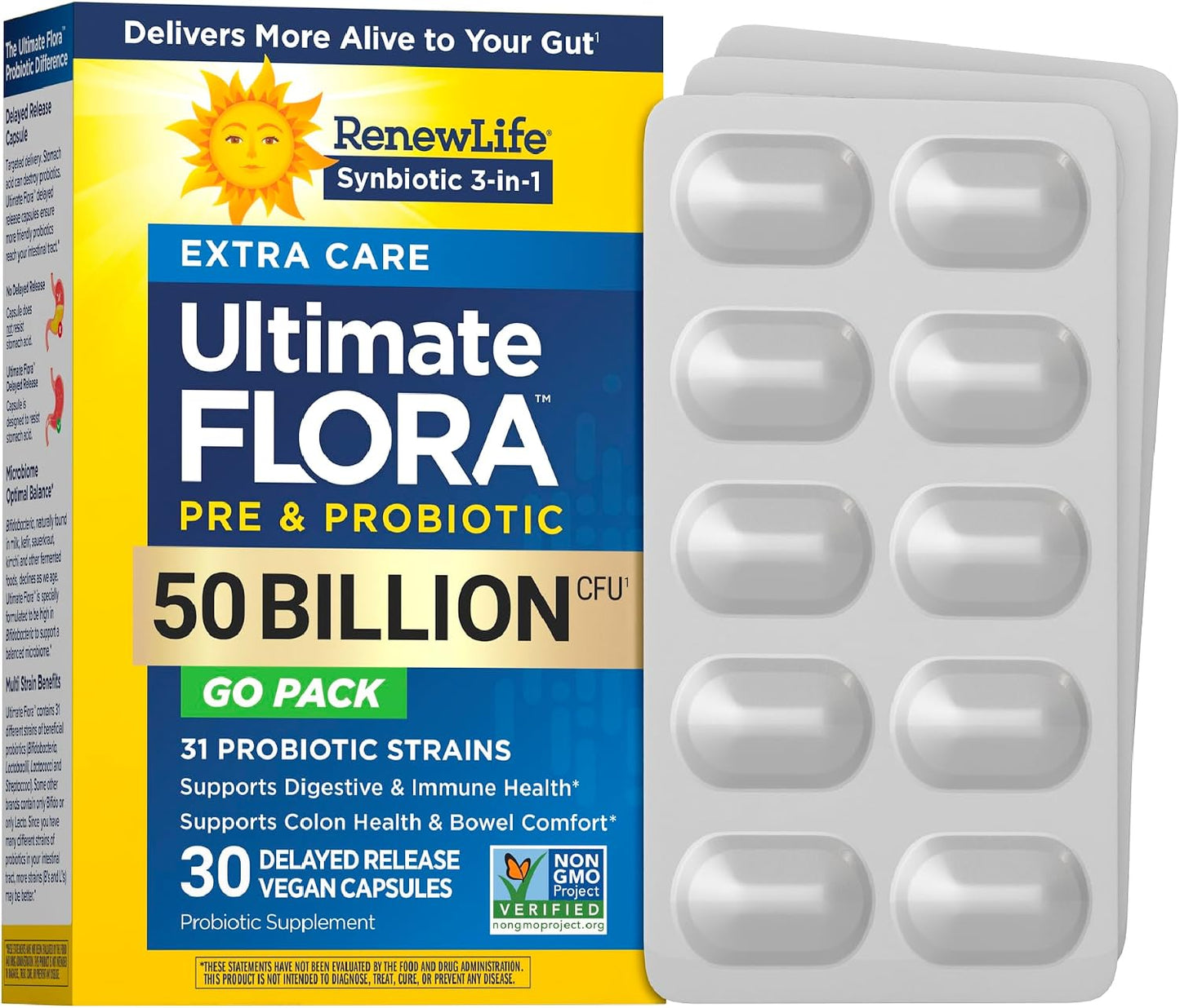 Renew Life Extra Care Probiotic Digestive Support Capsules