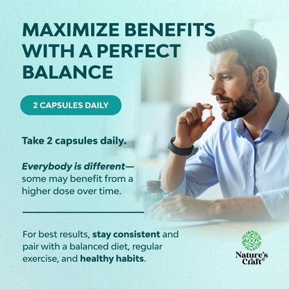 Natures Craft NAC Milk Thistle Liver Support Detox Formula Capsules