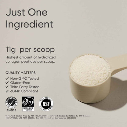 Sports Research Hydrolyzed Collagen Peptides Powder Supplement Unflavored