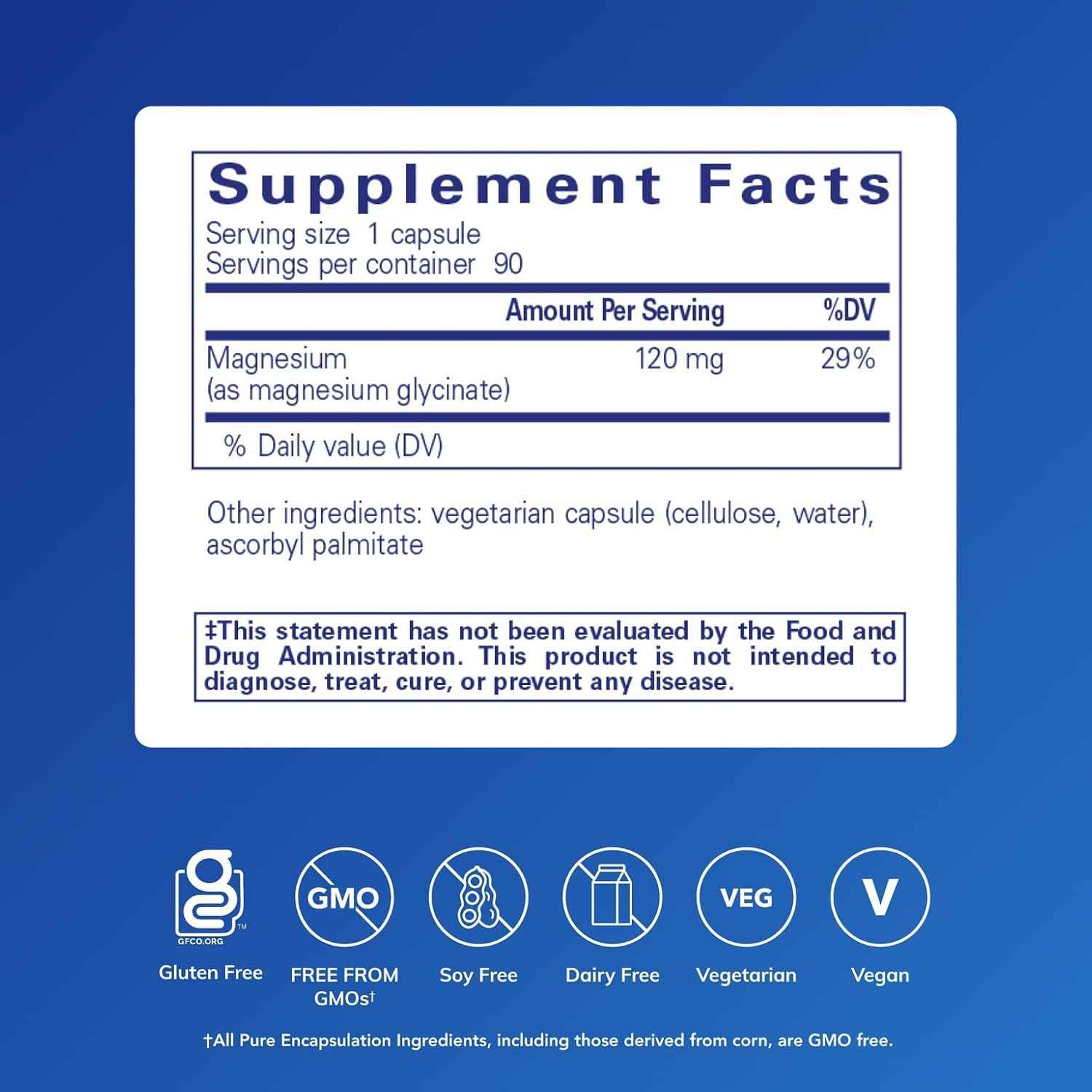 Pure Encapsulations Magnesium Glycinate Supplement for Stress Relief and Sleep