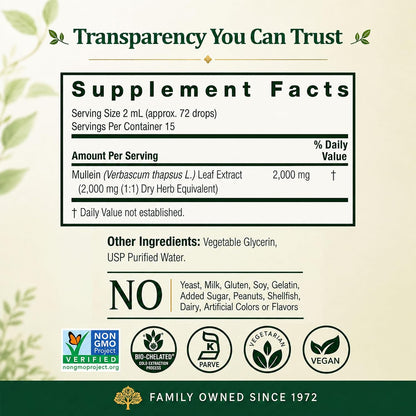 Nature's Answer Mullein Leaf Respiratory Support Liquid