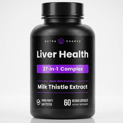 NutraChamps Milk Thistle Liver Support Detox Formula Capsules