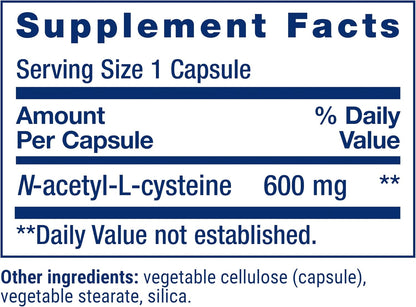 Life Extension NAC Immune Respiratory Liver Support Formula Capsules