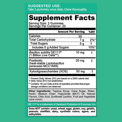 Goli Pre Pro Postbiotic Dietary Supplement Gummies