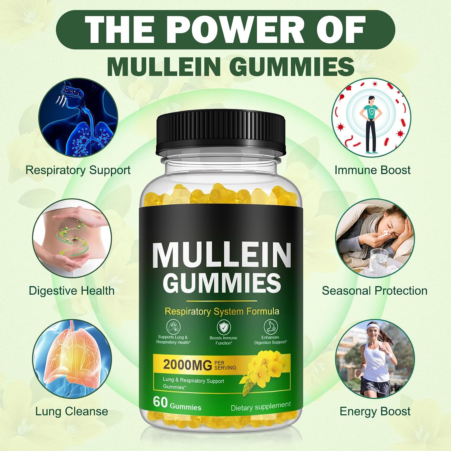 Nyloriaine Mullein Leaf Respiratory Support Gummies