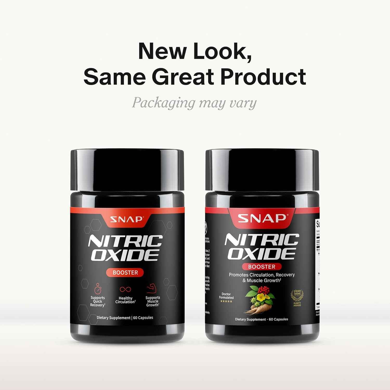 Snap Supplements Nitric Oxide Booster + Prostate Health Supplements for Men 60 + 90 Capsules