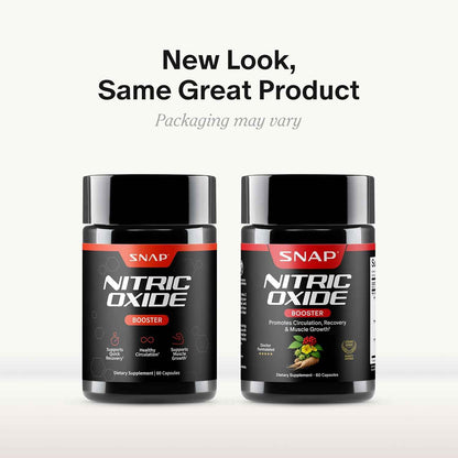 Snap Supplements Nitric Oxide Booster + Prostate Health Supplements for Men 60 + 90 Capsules