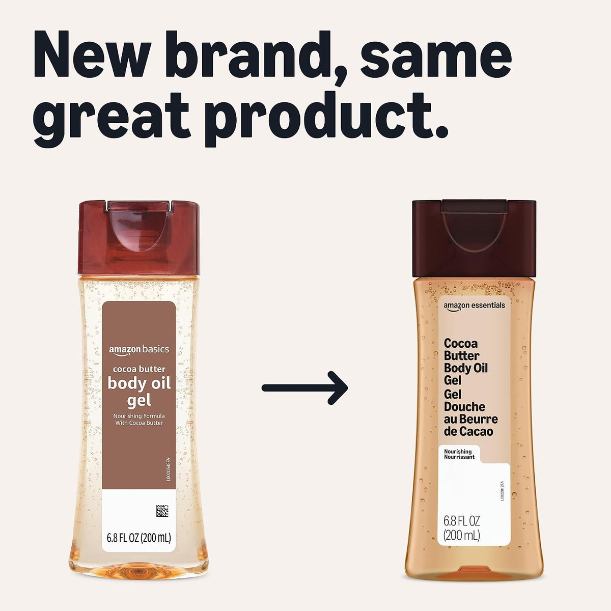 Amazon Essentials Body Oil Gel with Cocoa Butter
