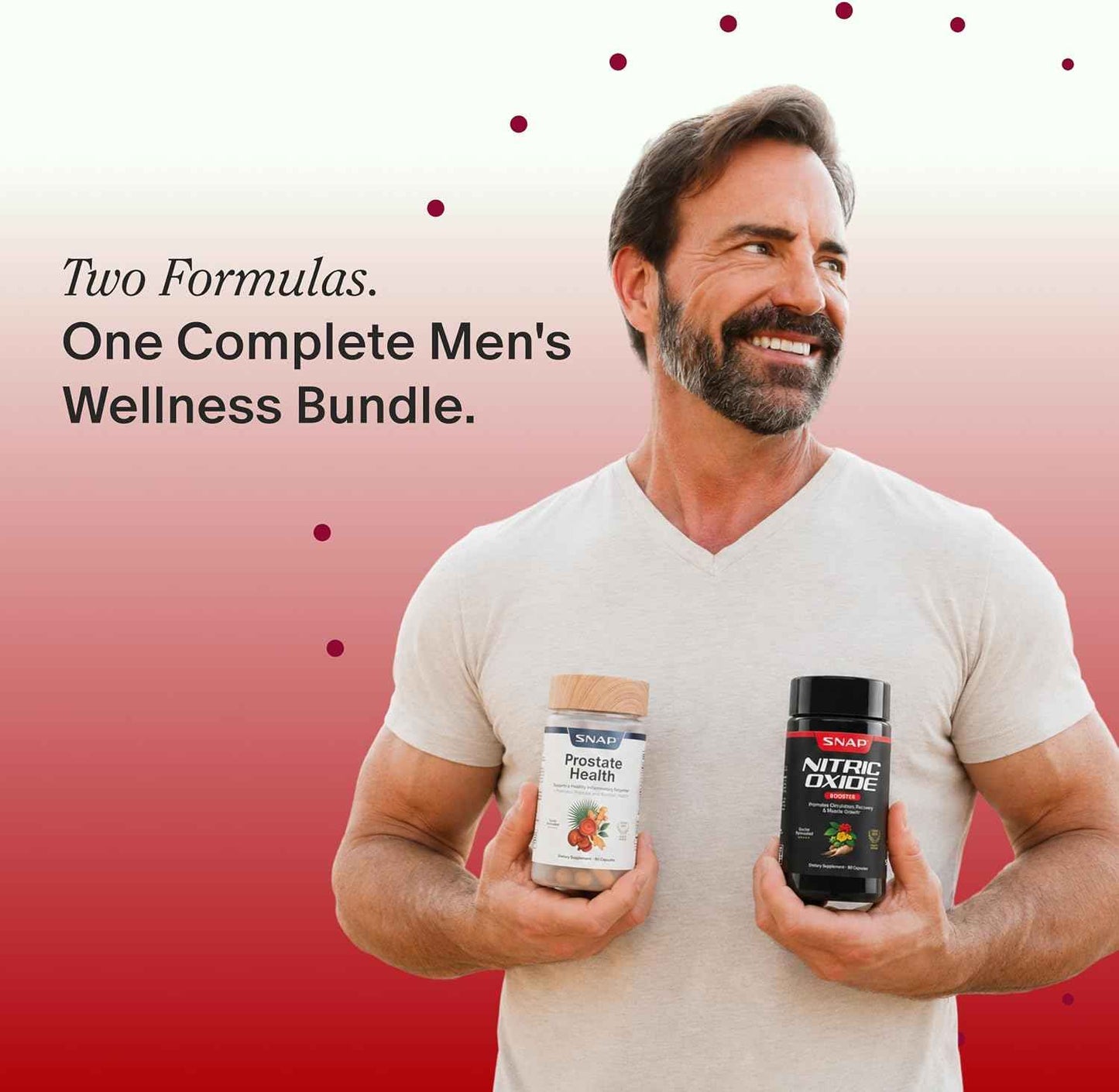 Snap Supplements Nitric Oxide Booster + Prostate Health Supplements for Men 60 + 90 Capsules
