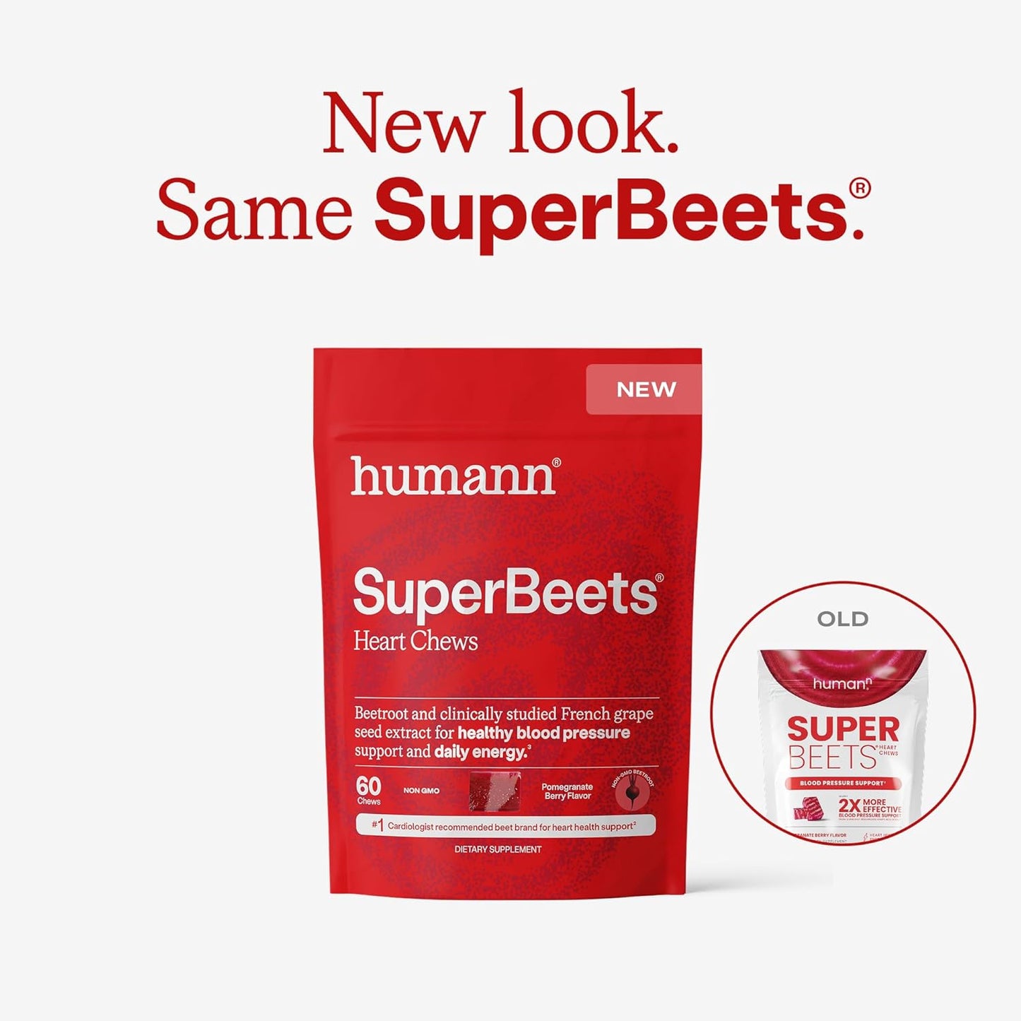 HumanN SuperBeets Heart Chews Grape Seed Extract & Non-GMO Supplement
