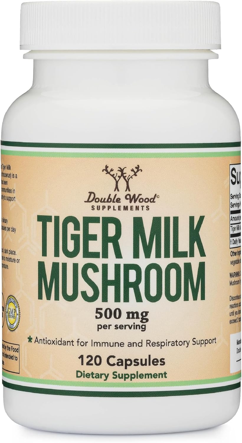 Double Wood Supplements Tiger Milk Mushroom Respiratory Support Capsules