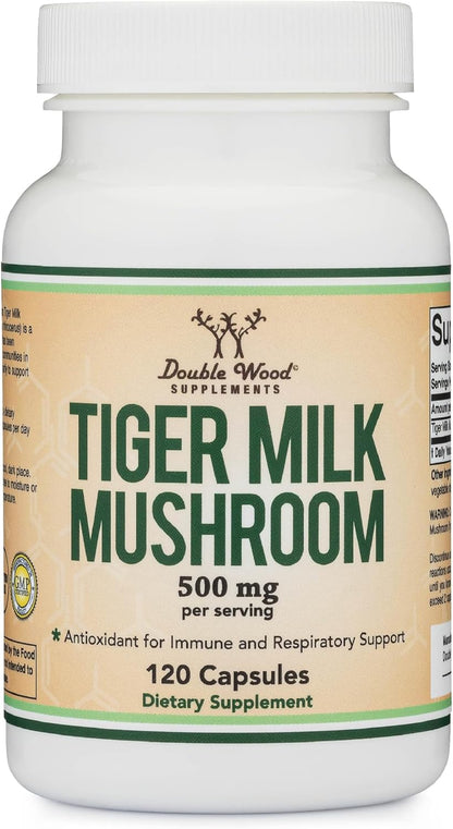 Double Wood Supplements Tiger Milk Mushroom Respiratory Support Capsules