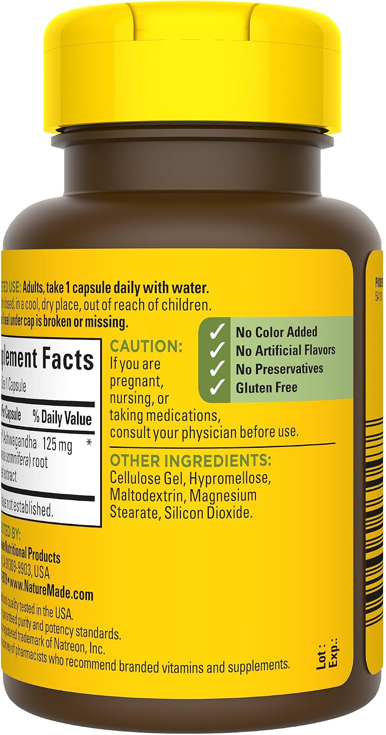 Nature Made Sensoril Ashwagandha Stress Mood Support Capsules