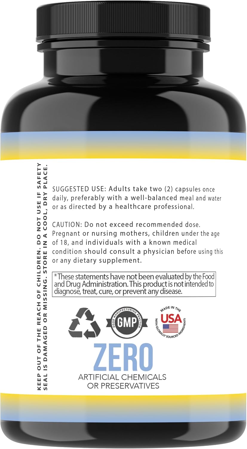 Angry Supplements Stress Less Day-Time Mood Support Capsules 60 Count