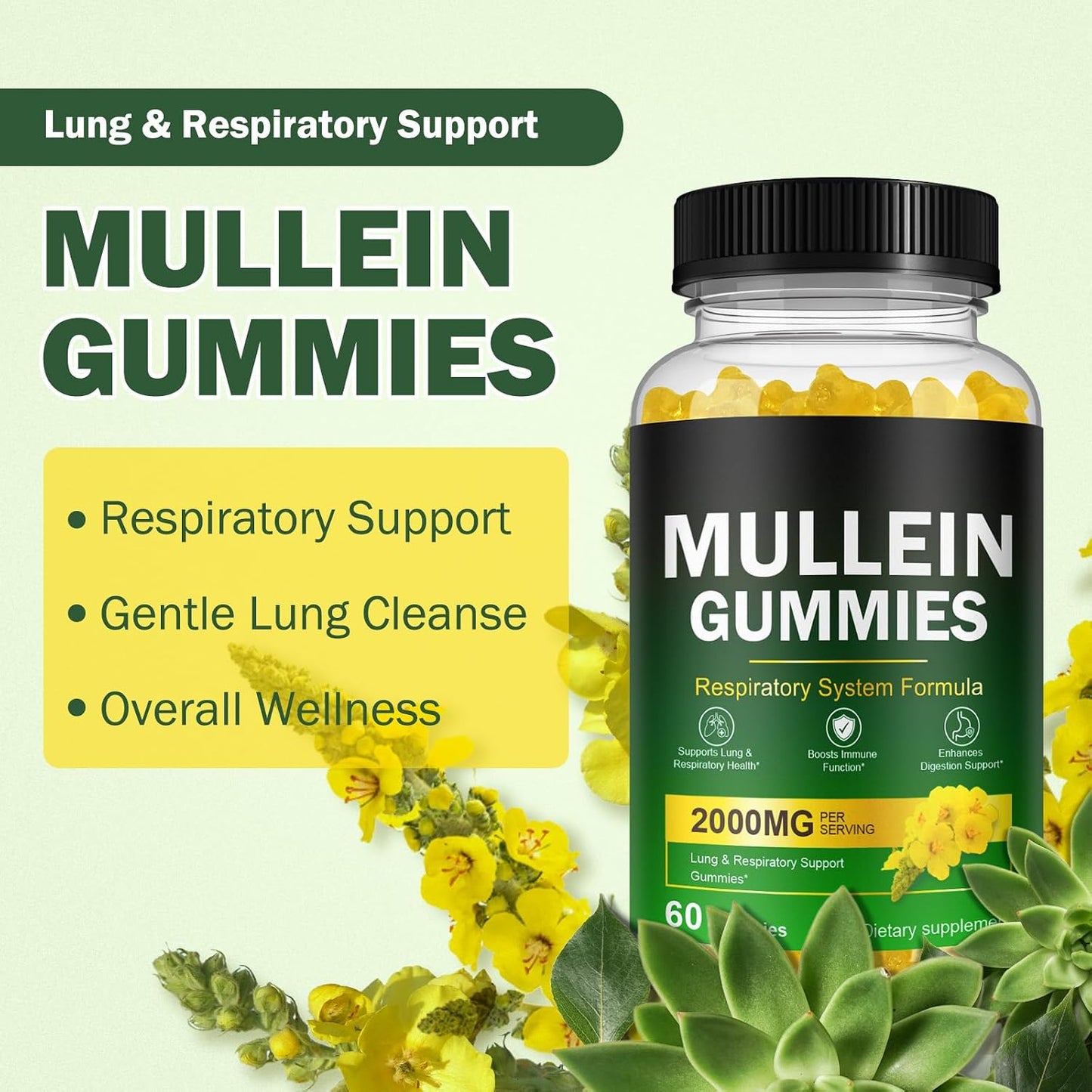 Nyloriaine Mullein Leaf Respiratory Support Gummies
