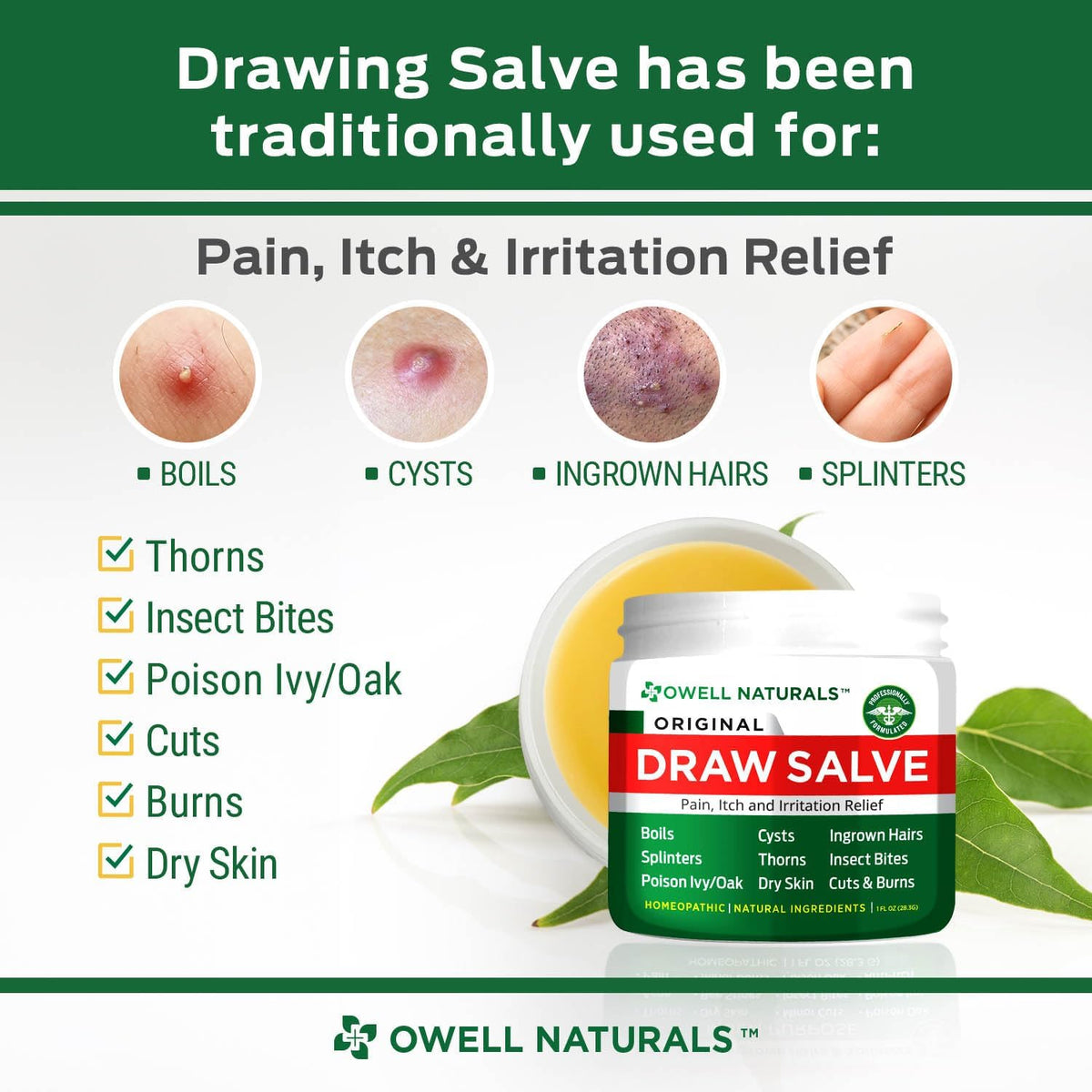 Owell Naturals Drawing Salve Relief Ointment