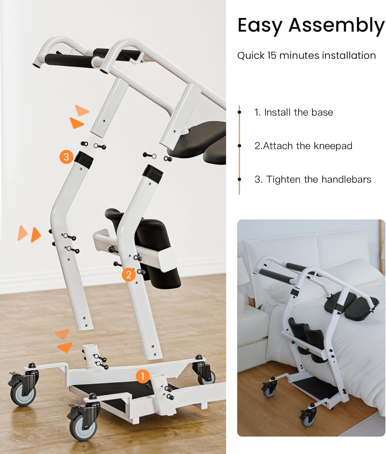 VOCIC 2026 Upgraded Sit to Stand Lift for Elderly Patient Transport Unit