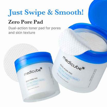 Medicube Zero Pore Pad 2.0 Dual-Textured Facial Toner Pads 70 Count