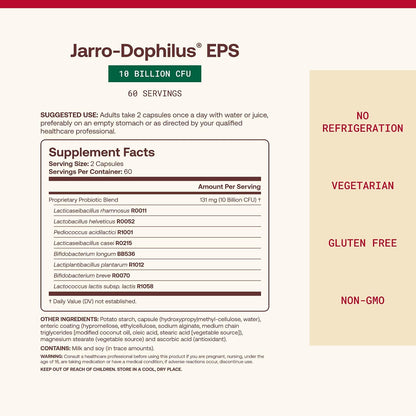 Jarrow Formulas Jarro-Dophilus Probiotic Dietary Supplement Veggie Caps