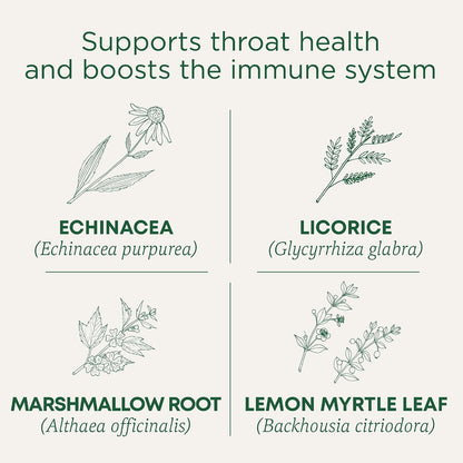Traditional Medicinals Throat Coat Lemon Ginger Respiratory Support Lozenges