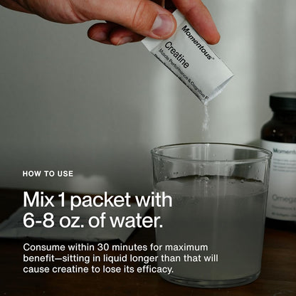 Momentous Creatine Monohydrate Powder NSF Certified for Sport 5 g per Serving