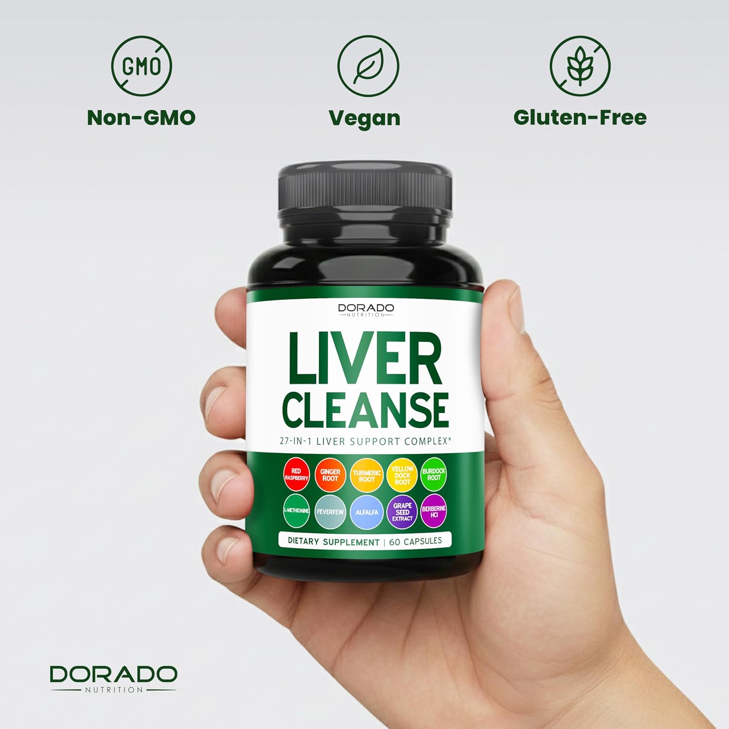 Dorado Nutrition Milk Thistle Liver Cleanse Detox Support Capsules