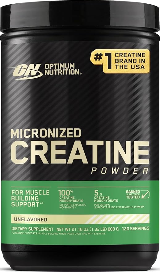 Optimum Nutrition Micronized Creatine Monohydrate Powder 5g Per Serving 120 Servings