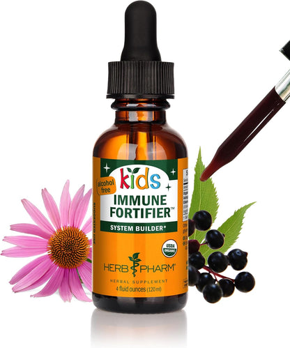 Herb Pharm Kids Immune Fortifier Elderberry Echinacea Dietary Supplement Liquid