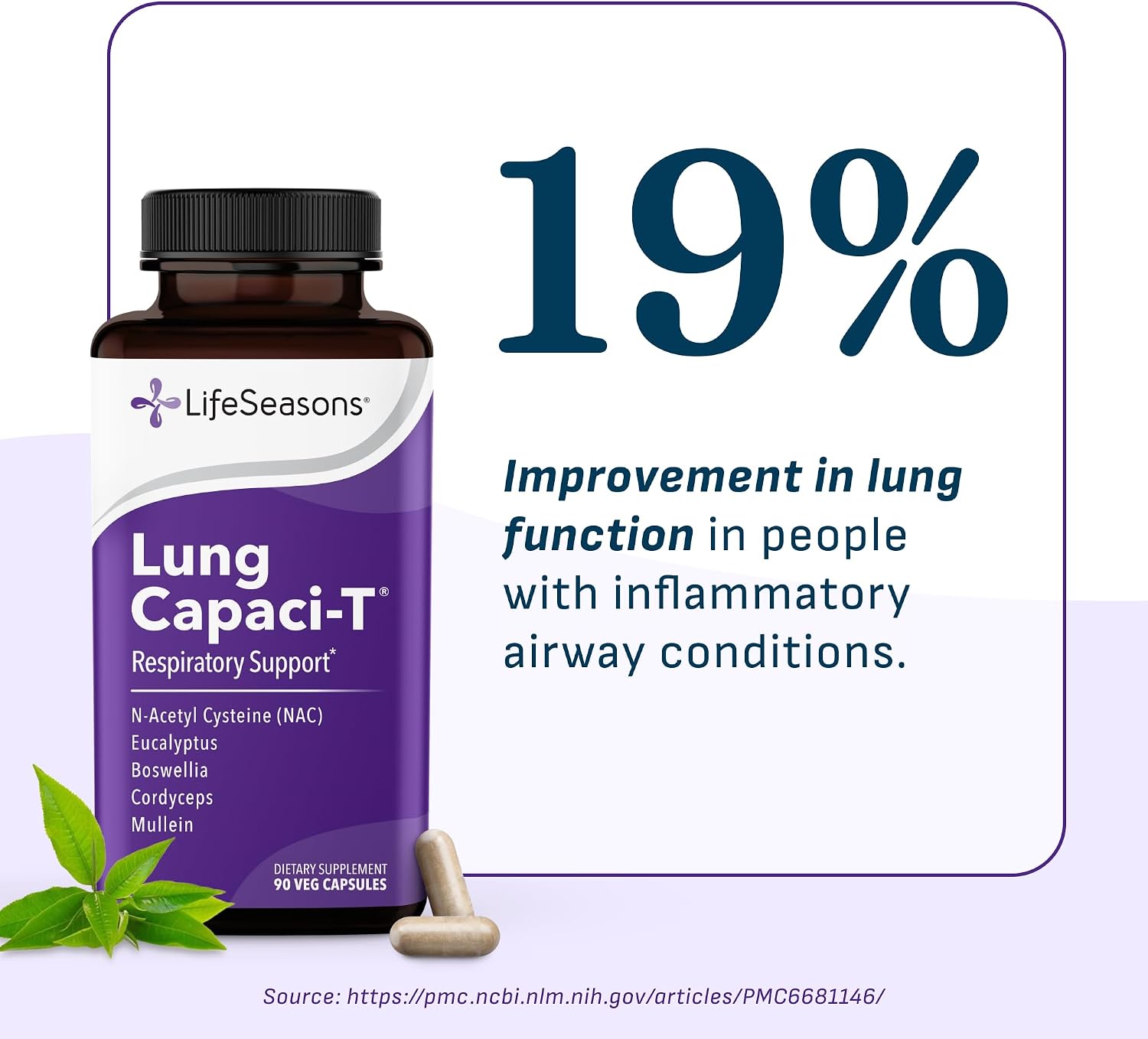 LifeSeasons Lung Capaci-T Respiratory Support Formula Capsules