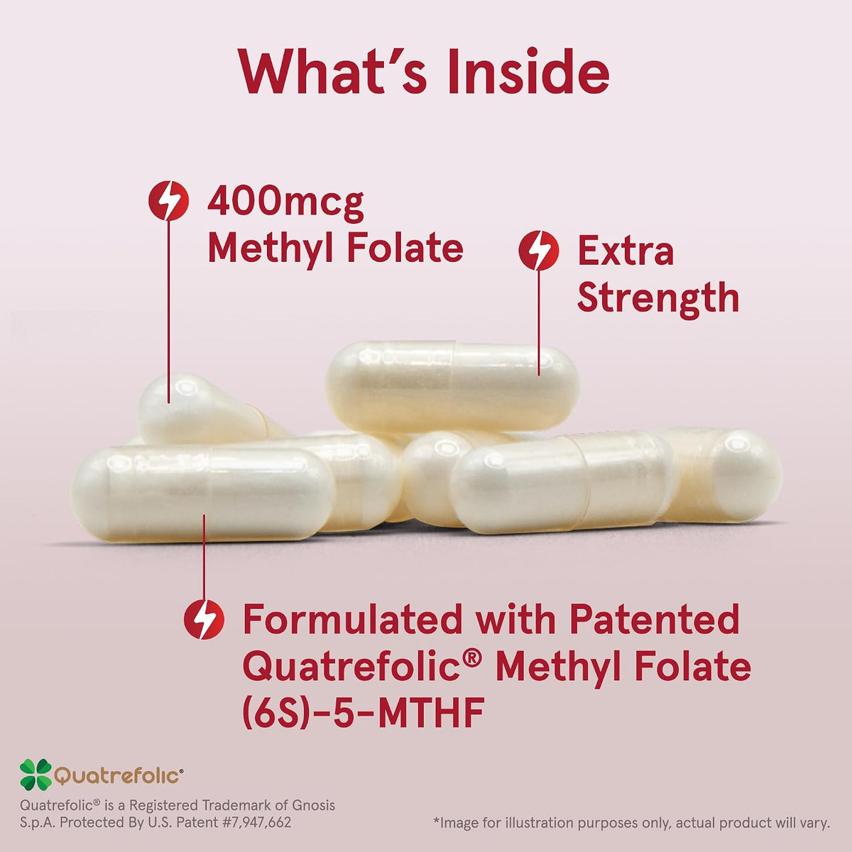 Jarrow Formulas Extra Strength Methyl Folate 400 mcg 60 Veggie Capsules