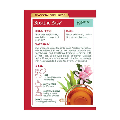 Traditional Medicinals Breathe Easy Respiratory Support Herbal Tea Bags