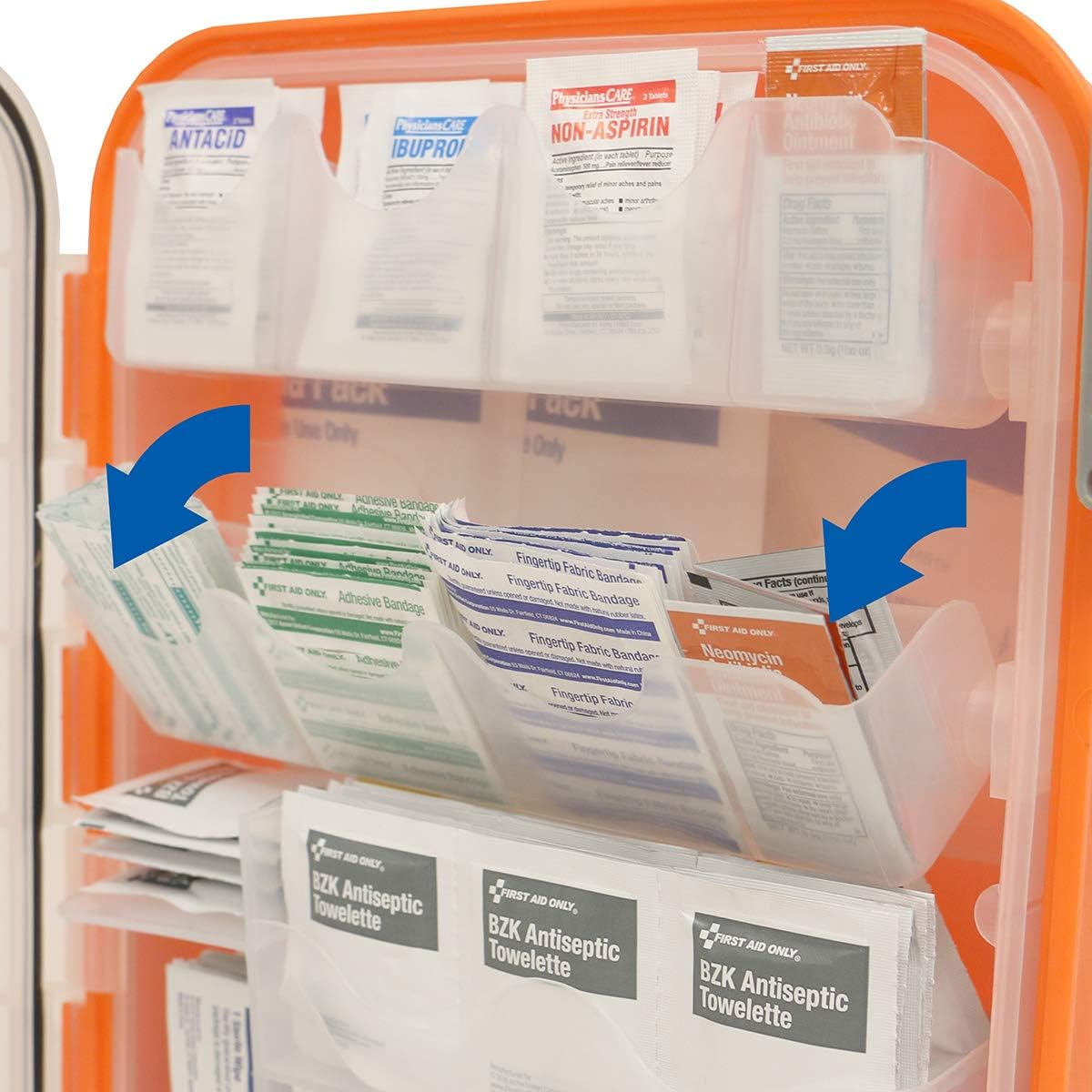 24/7 First Aid OSHA Compliant All-Purpose 100-Person Emergency Kit 336 Pieces Plastic Case with Easy-Slide Latches for Business Home Car